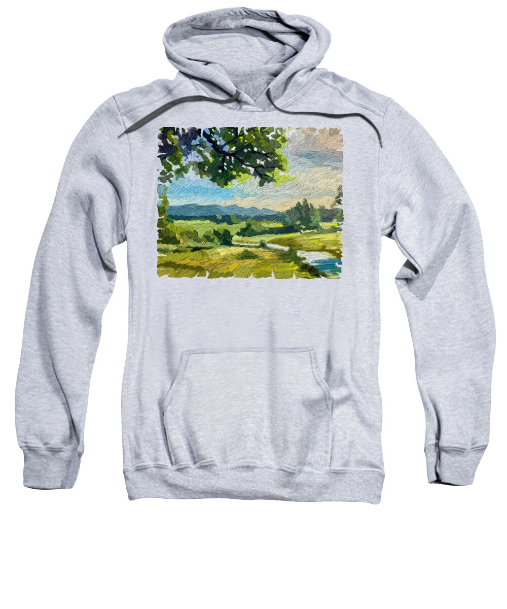 People Sweatshirt featuring the painting Happy Place by Anthony Mwangi