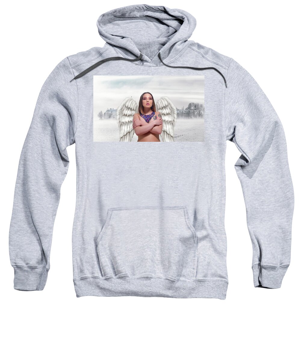 @belle_amelie Sweatshirt featuring the photograph Happy Valentines Day Angel by Ken Sexton