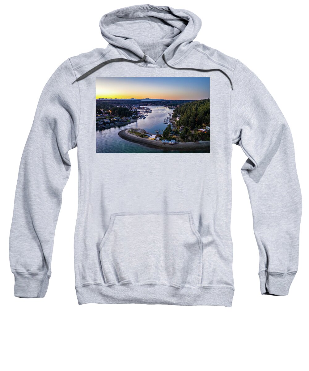 Drone Sweatshirt featuring the photograph Harbor Entrance by Clinton Ward