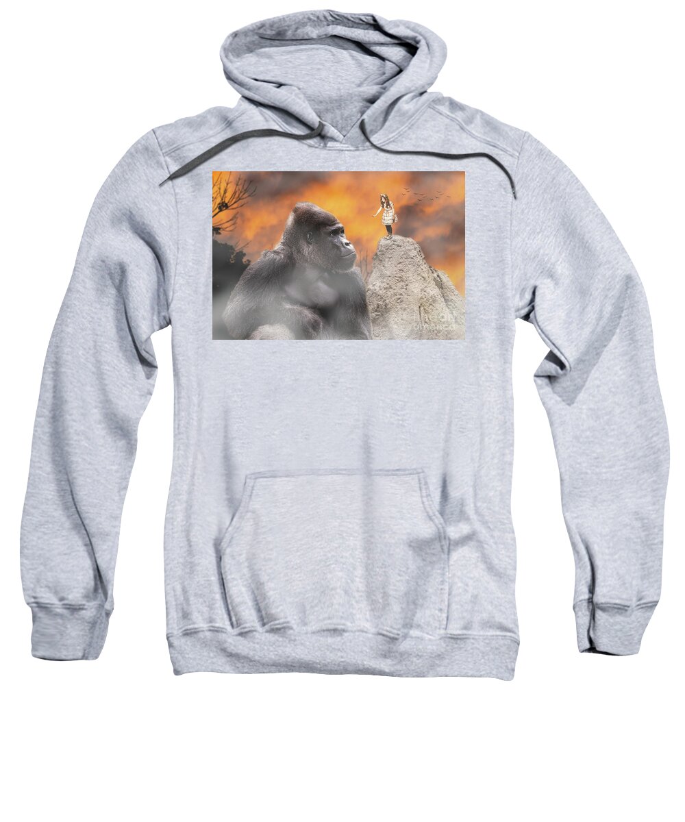 Women Sweatshirt featuring the mixed media Held Captive by Ed Taylor