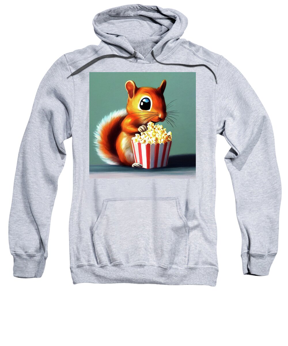 Squirrels Sweatshirt featuring the photograph Here For The Show - Squirrel Art by Mark Tisdale