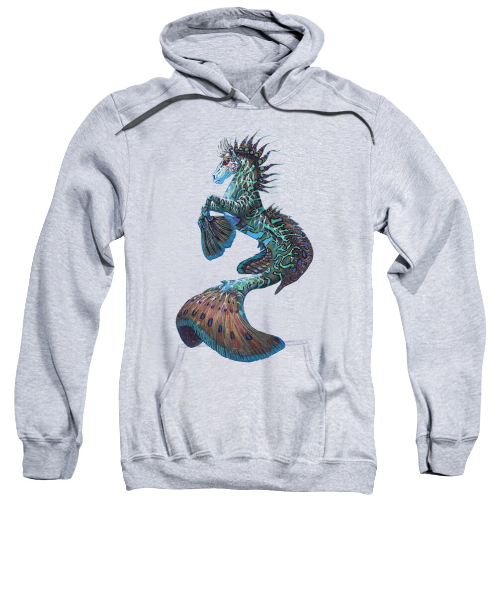 Seahorse Sweatshirt featuring the painting Hippocampus by Stanley Morrison