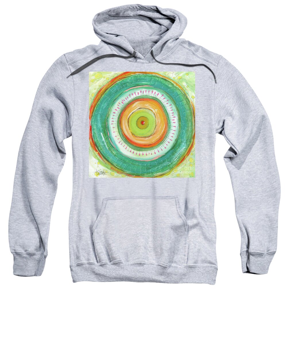 Courageous Sweatshirt featuring the painting I Am Courageous by Tanielle Childers