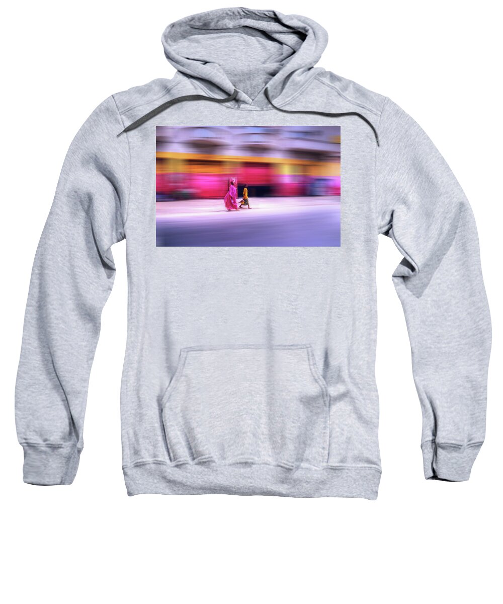 Street Sweatshirt featuring the photograph In Sync In Senegal by Wayne King