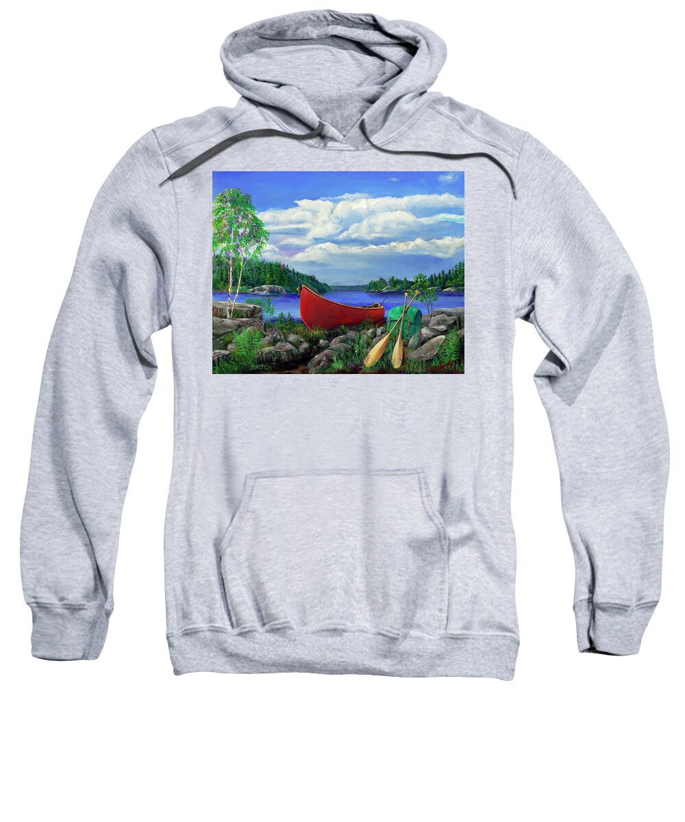 Canoe Sweatshirt featuring the digital art Inhospitable by Joe Baltich