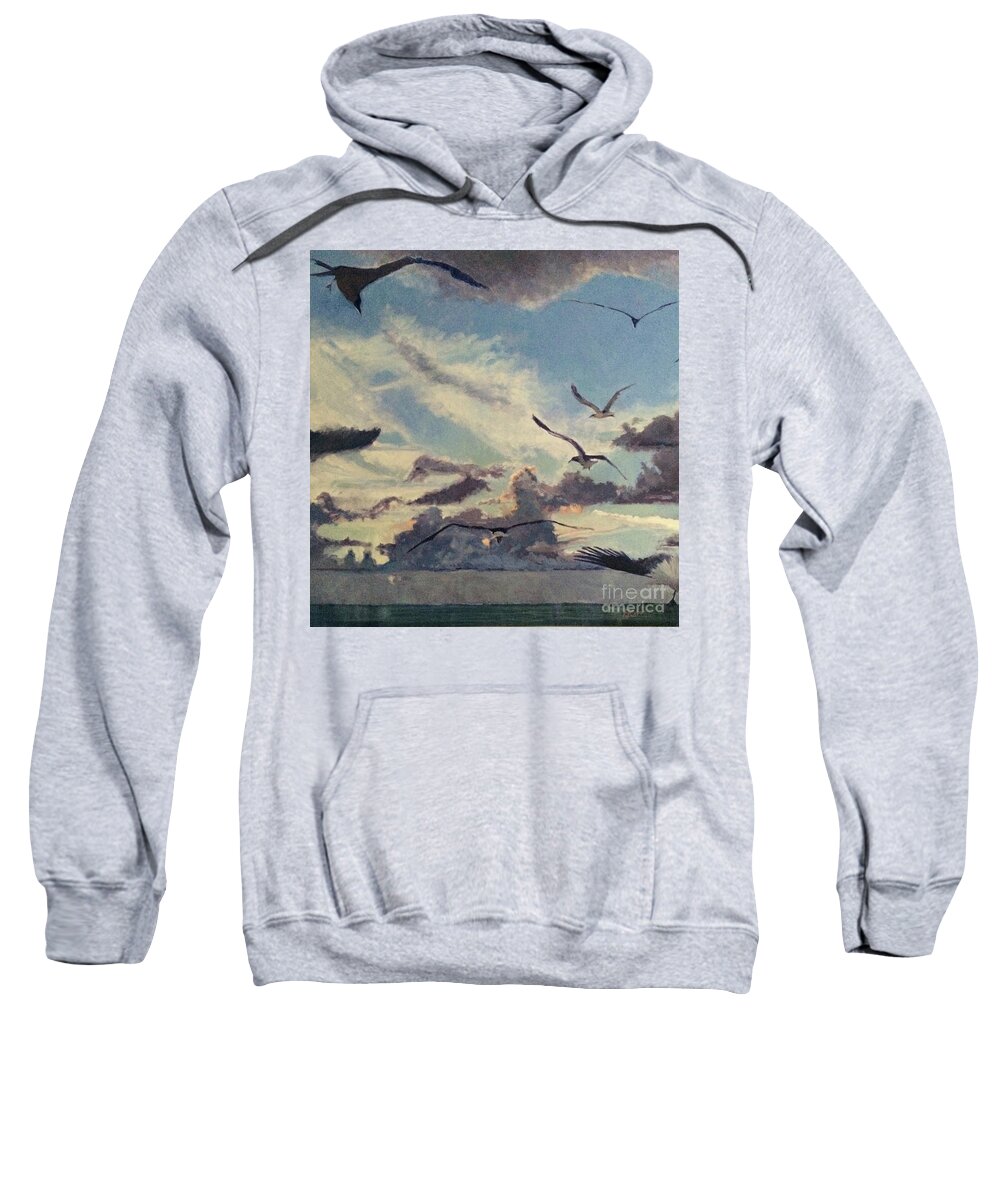 Sky Sweatshirt featuring the painting Into the Yonder by Elizabeth Carr