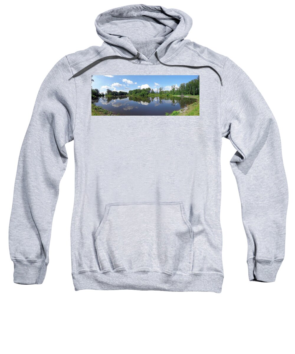 Kanaka Creek Sweatshirt featuring the photograph Kanaka Creek Rising - Maple Ridge, British Columbia by Ian McAdie