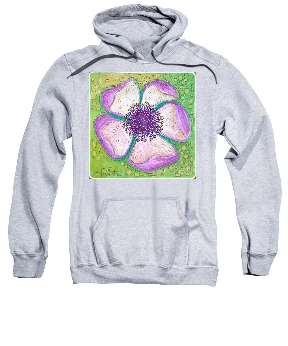 Flower Painting Sweatshirt featuring the painting Kindness by Tanielle Childers