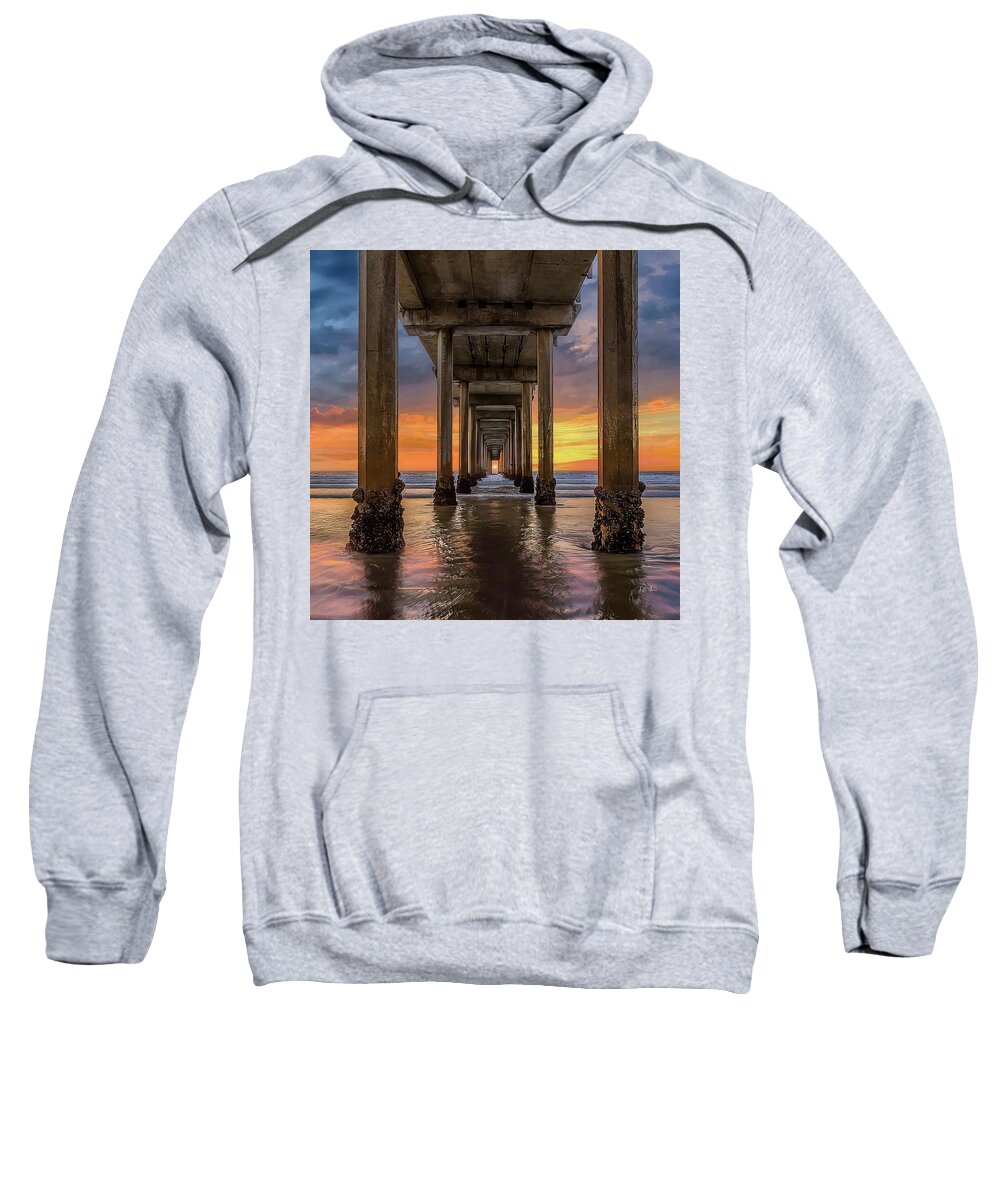 La Jolla Sweatshirt featuring the photograph La Jolla's Scripps Henge by Russ Harris