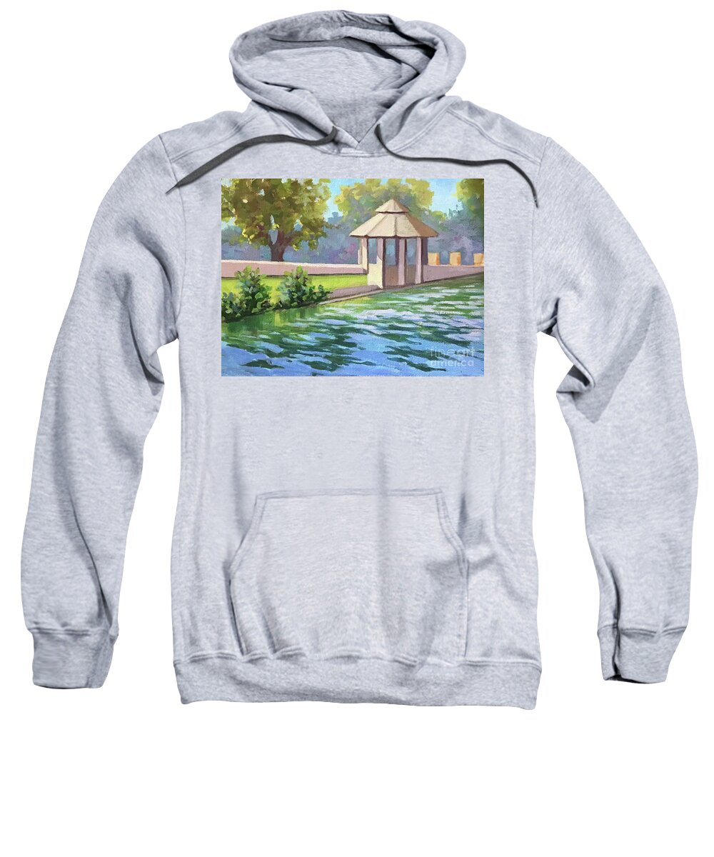 Lake Sweatshirt featuring the painting Lake Susan by Anne Marie Brown