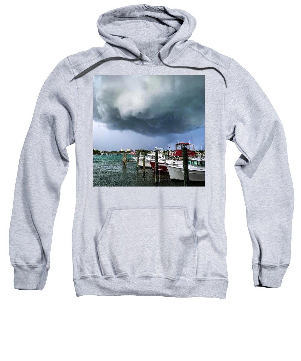 Clouds Sweatshirt featuring the photograph Lenticular Cloud Formation by Rebecca Herranen