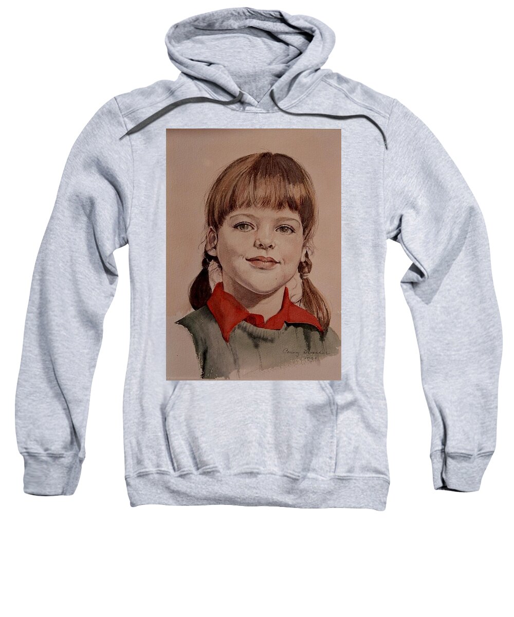 Girl Sweatshirt featuring the painting Leslie by Constance Drescher