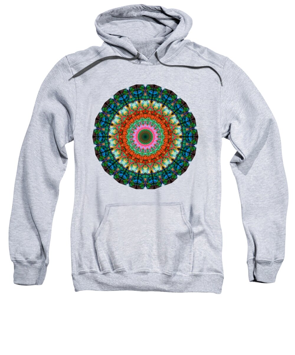 Kaleidoscope Sweatshirt featuring the painting Life Joy - Mandala Art By Sharon Cummings by Sharon Cummings