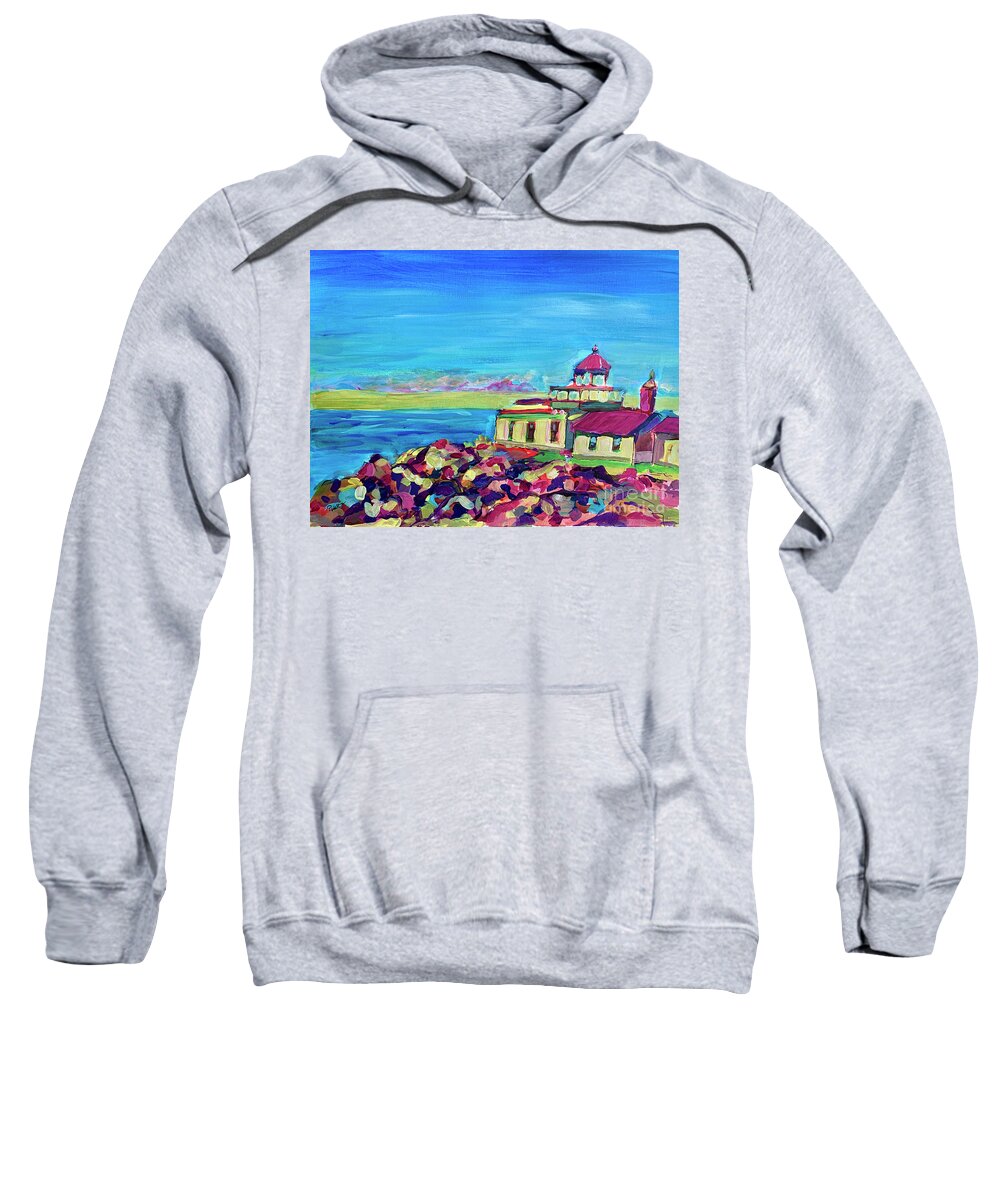 Maine Sweatshirt featuring the painting Life Saver by Patsy Walton