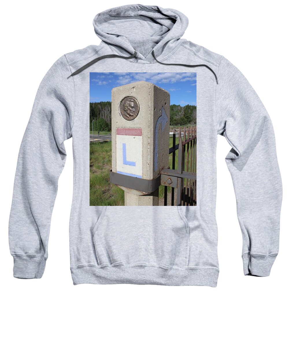 Lincoln Highway Sweatshirt featuring the photograph Lincoln Highway by Yvonne M Smith