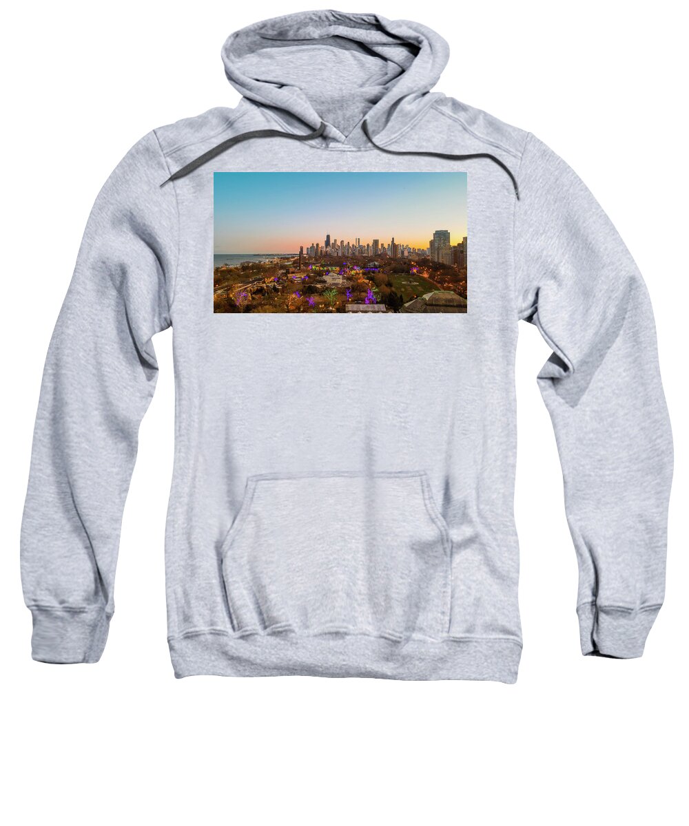 Lincoln Park Sweatshirt featuring the photograph Lincoln Park Lights by Bobby K