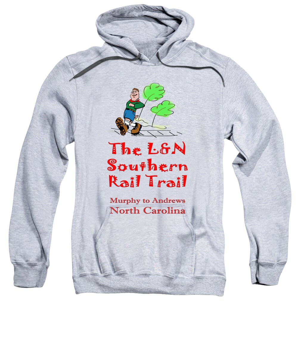 L&n Sweatshirt featuring the photograph LN Southern Rail Trail Boy Scout by Debra and Dave Vanderlaan
