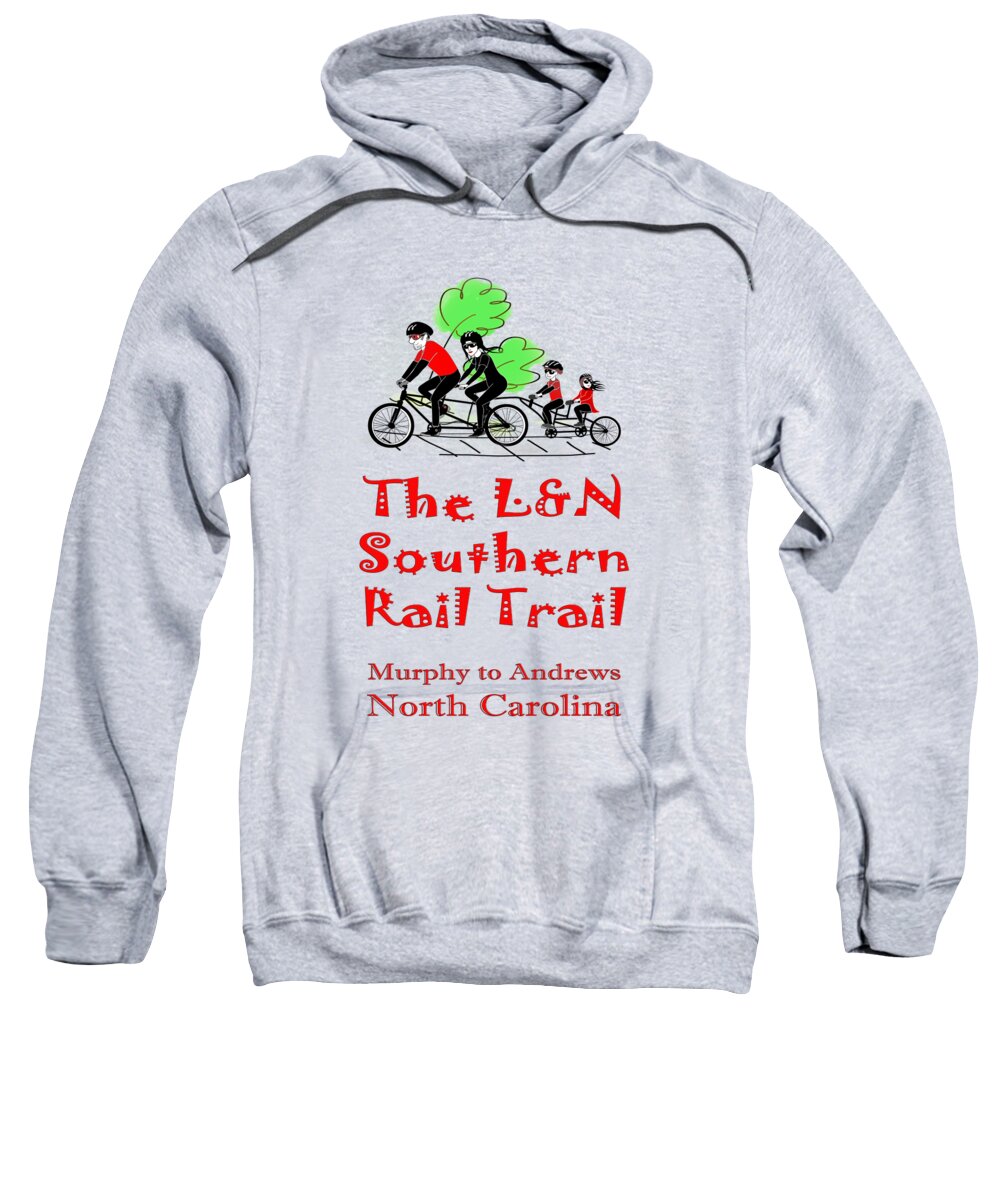 Rail Sweatshirt featuring the digital art LN Southern Rail Trail by Debra and Dave Vanderlaan