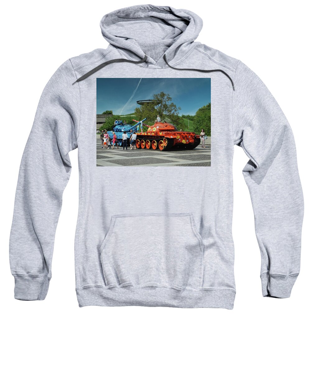 Tanks Sweatshirt featuring the photograph Love not War by Scott Olsen