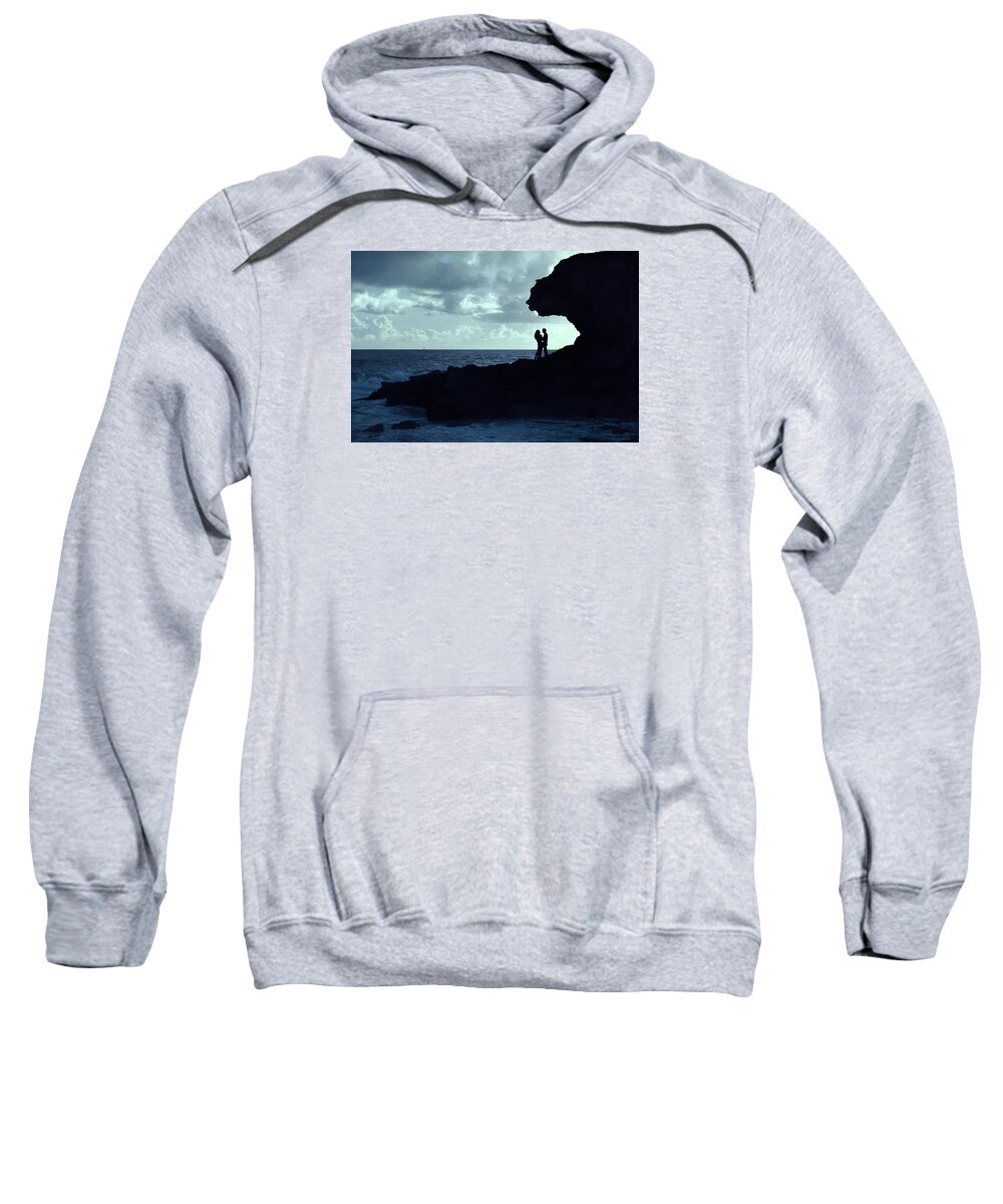The Walkers Sweatshirt featuring the photograph Love on the Rocks by The Walkers