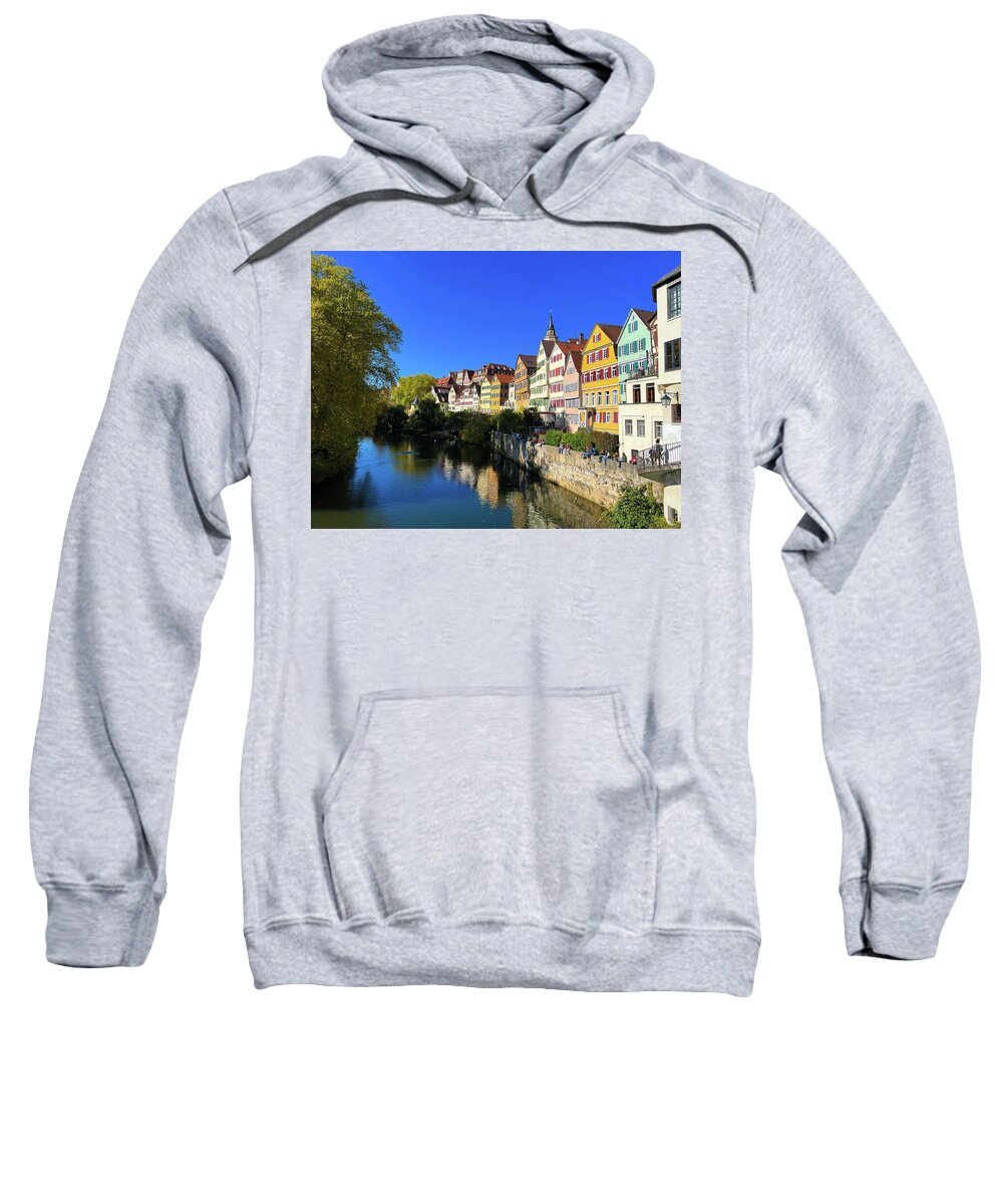 Tuebingen Sweatshirt featuring the photograph Lovely Old Tuebingen Neckarfront Germany by Matthias Hauser