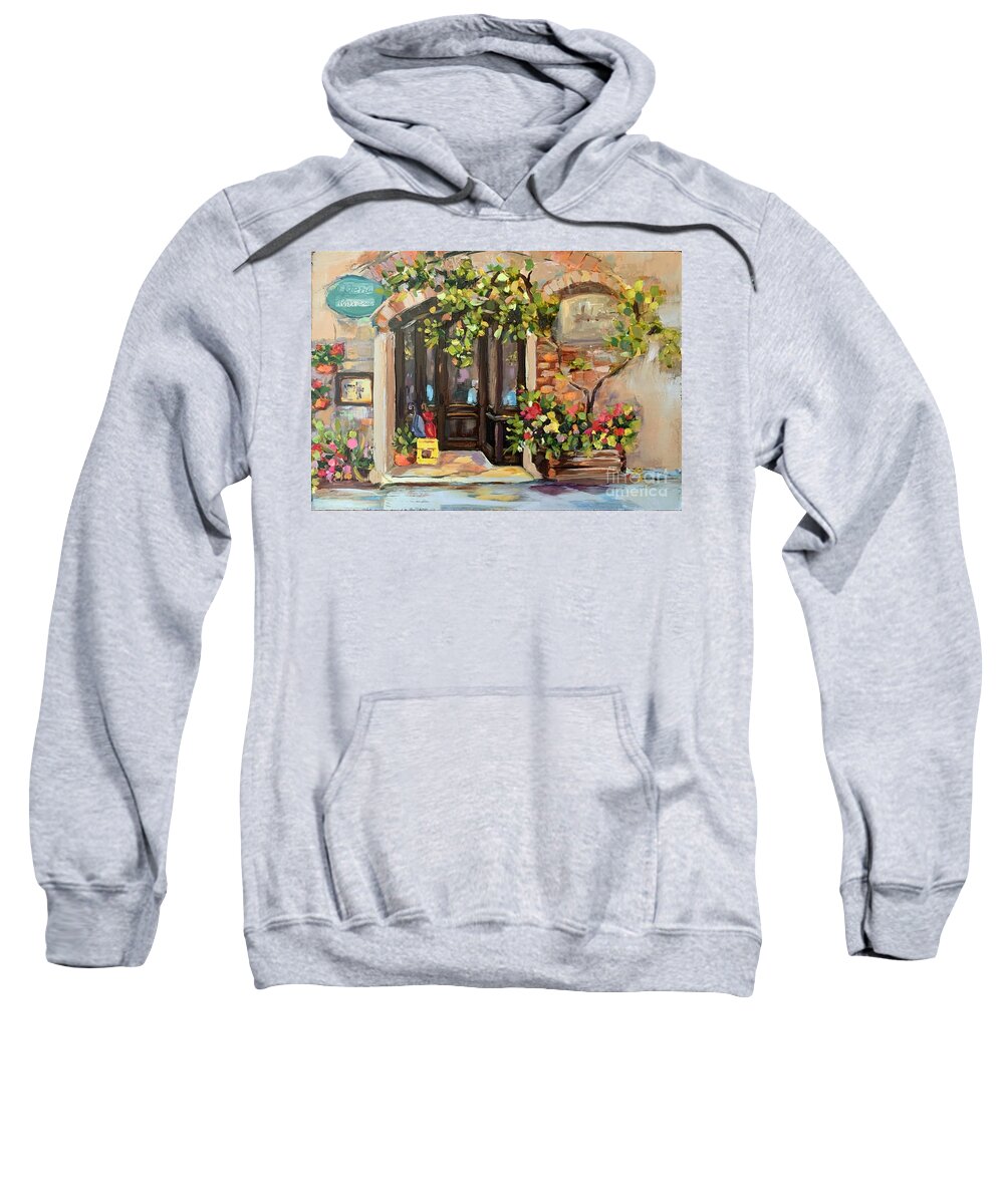 Italian Restaurant Sweatshirt featuring the painting Lunch Date by Patsy Walton