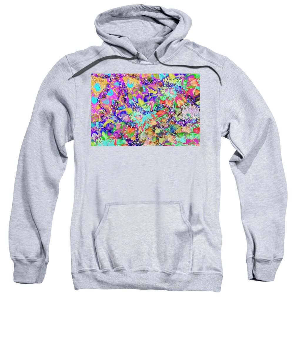 Neurographic Sweatshirt featuring the photograph Lupine Neurographic Abstraction by Vanessa Thomas