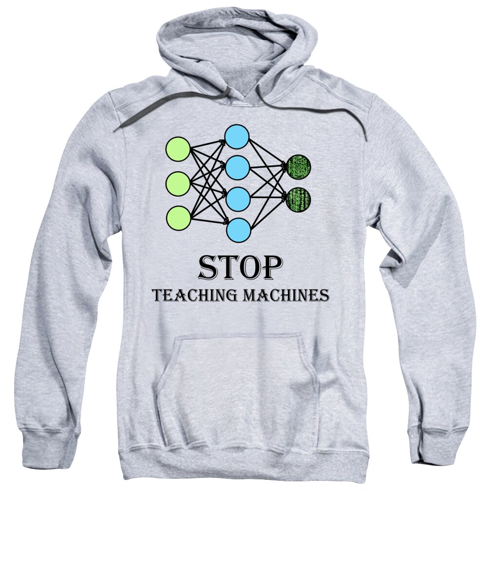 Machine Learning Sweatshirt featuring the mixed media Machine Learning by Alex Mir