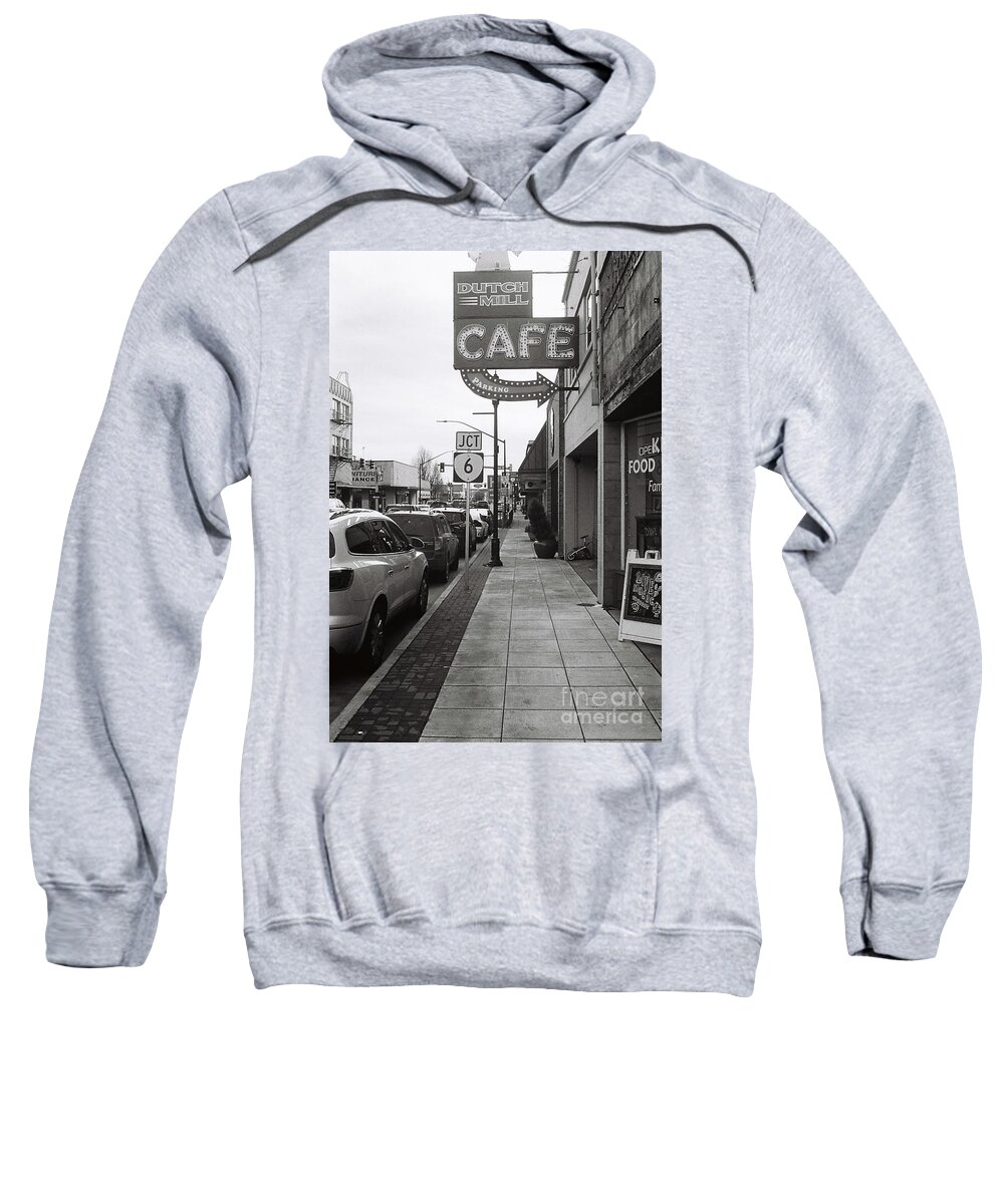 Tillamook Sweatshirt featuring the photograph Main Street by Chriss Pagani