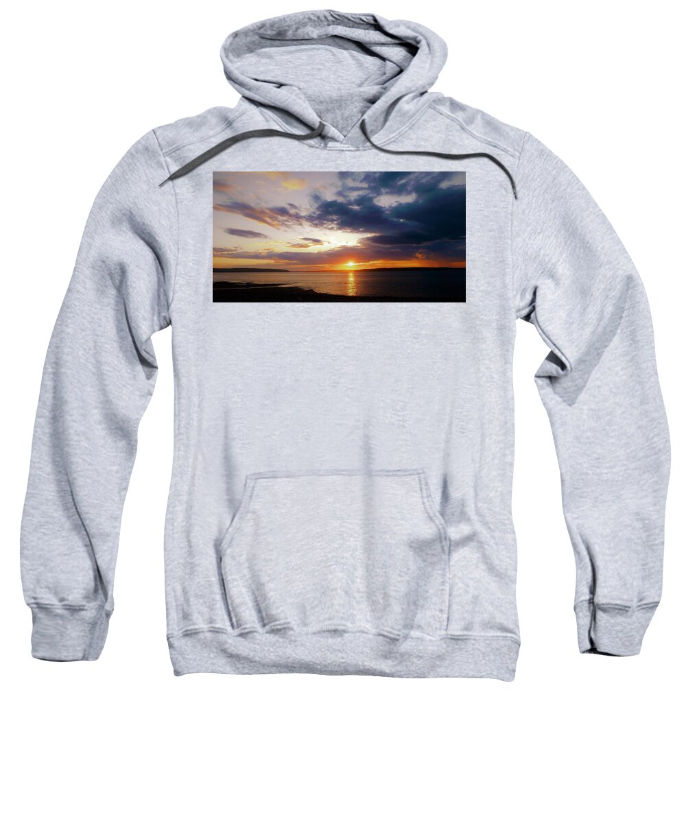 - Maine Sunset 4 Sweatshirt featuring the photograph - Maine Sunset 4 by THERESA Nye