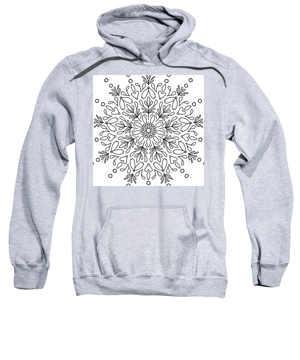 Flowers Sweatshirt featuring the digital art Mandala 37 by Angie Tirado