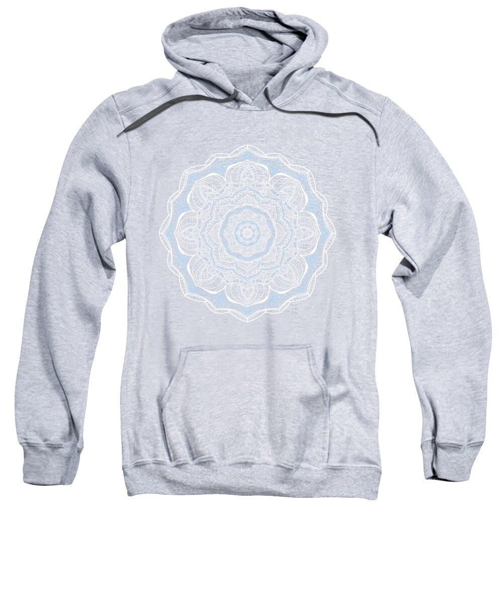 Mandala Sweatshirt featuring the digital art Mandala of Empathy by Angie Tirado