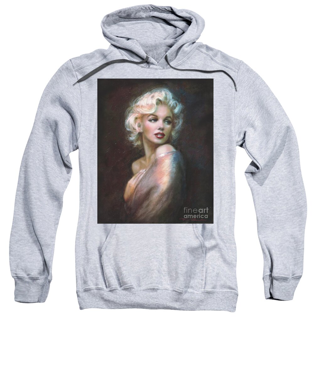 Theo Danella Sweatshirt featuring the painting Marilyn WW by Theo Danella