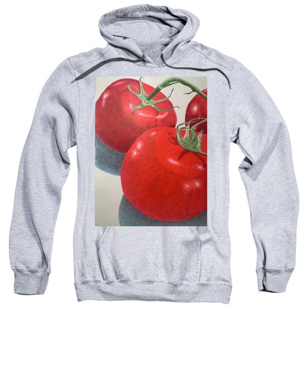Tomatoes Sweatshirt featuring the drawing Maters by Colette Lee