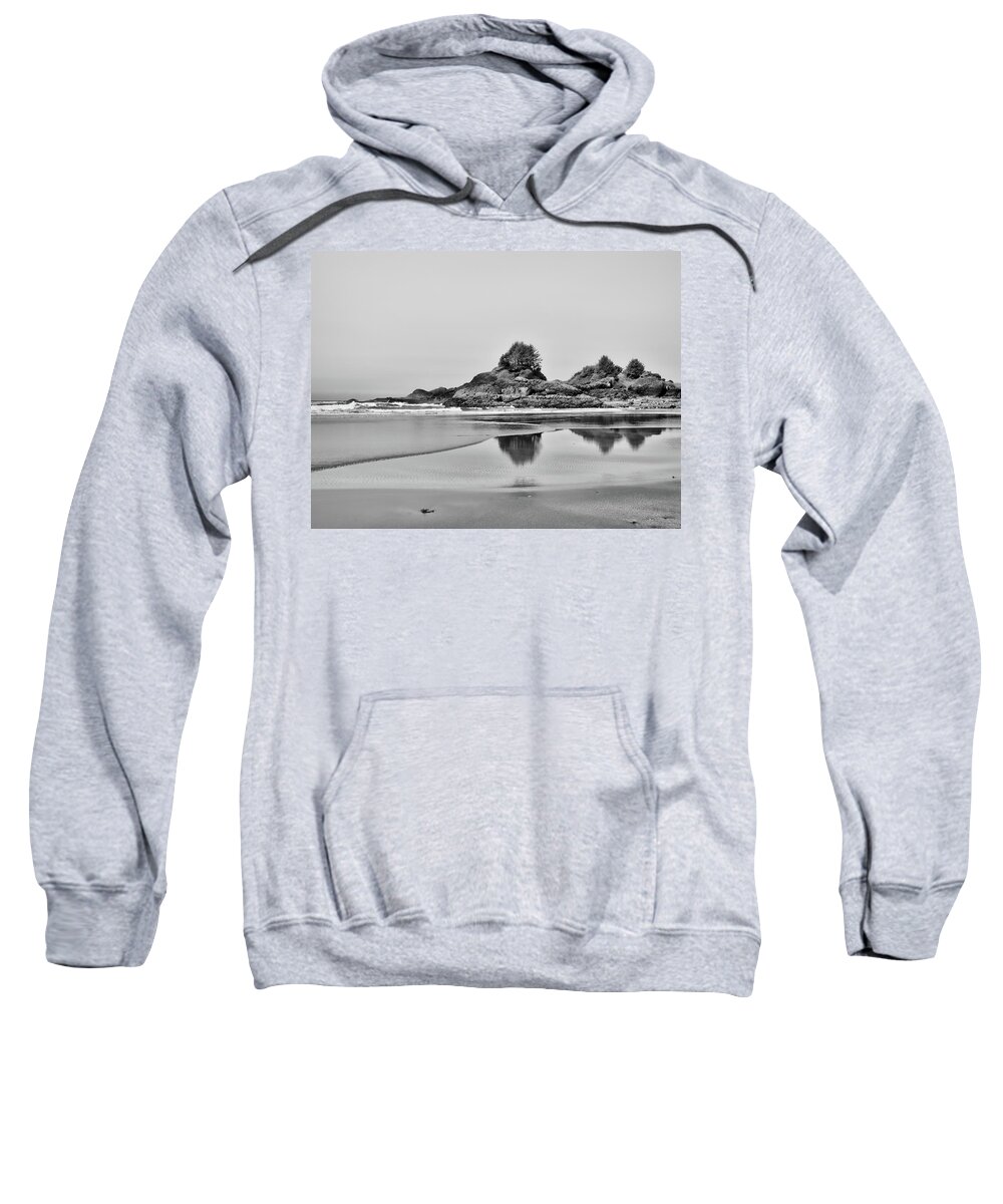 Landscape Sweatshirt featuring the photograph McKenzie Beach Reflection by Allan Van Gasbeck