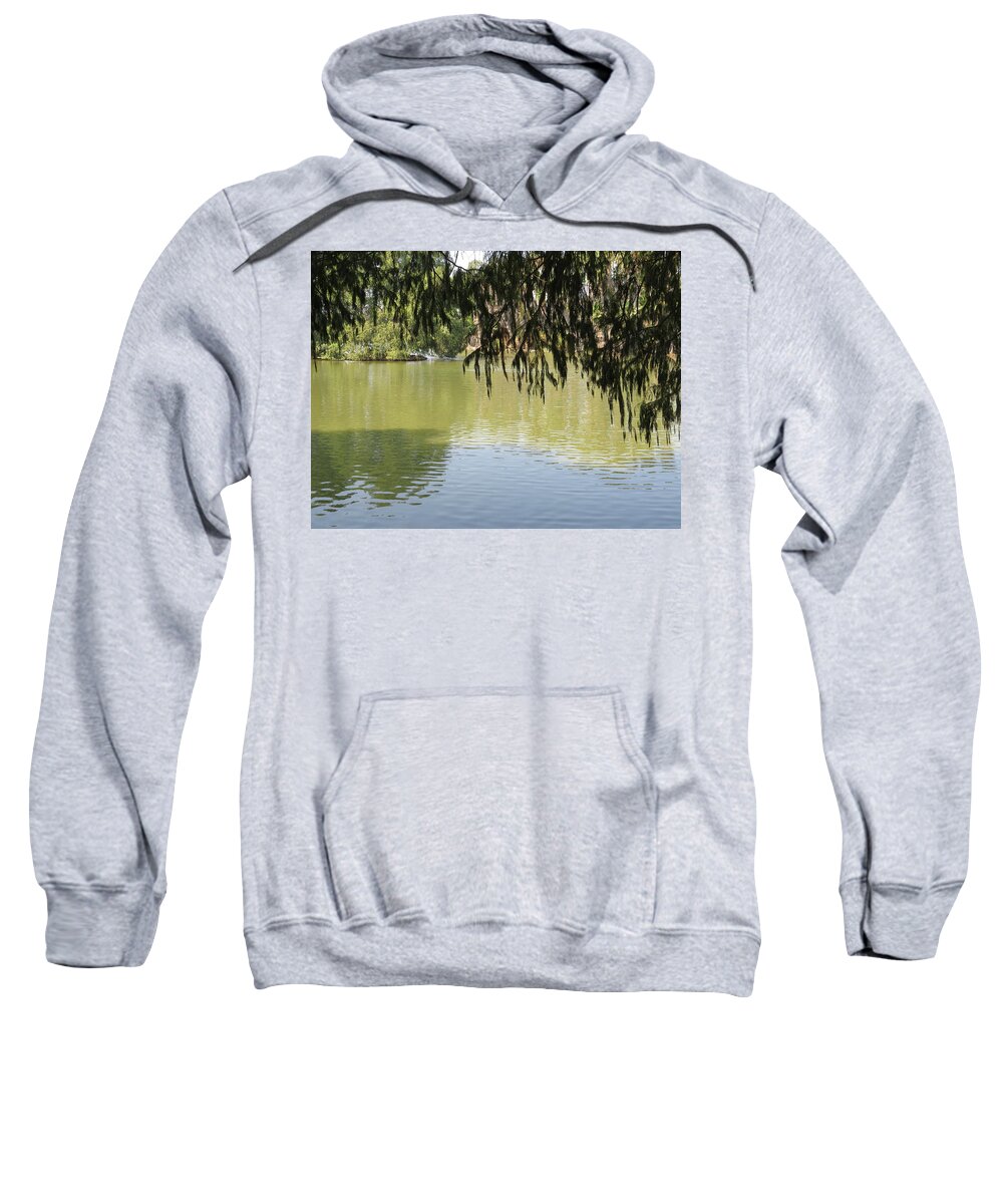 Water Sweatshirt featuring the photograph Meditation - The Lake At Fairmount Park by Raymond Fernandez