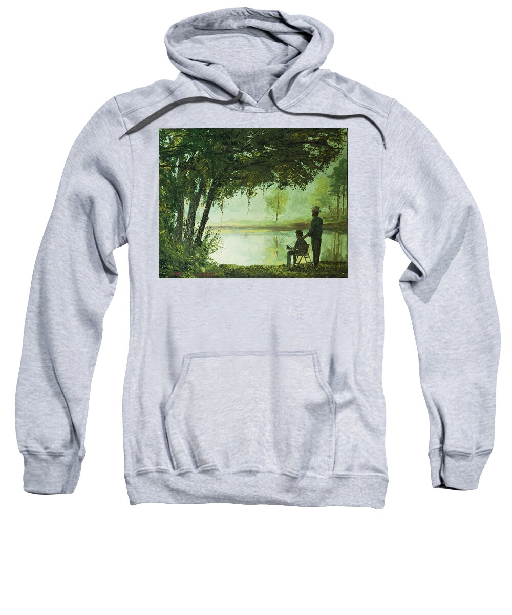  Sweatshirt featuring the painting Meditations by Douglas Jerving