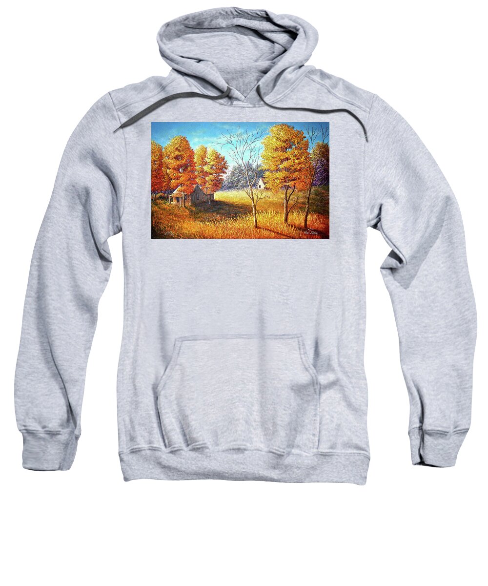 Colorful Sweatshirt featuring the painting Memories by Loxi Sibley