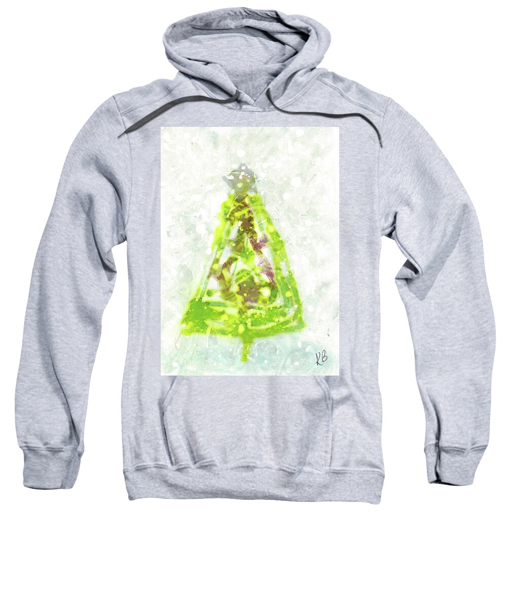 Christmas Sweatshirt featuring the painting Merry Xmas by Katy Bishop