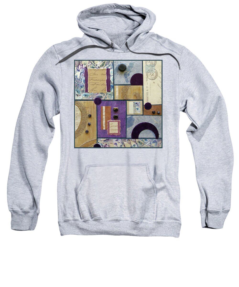 Mixed-media Sweatshirt featuring the mixed media Message Received by MaryJo Clark