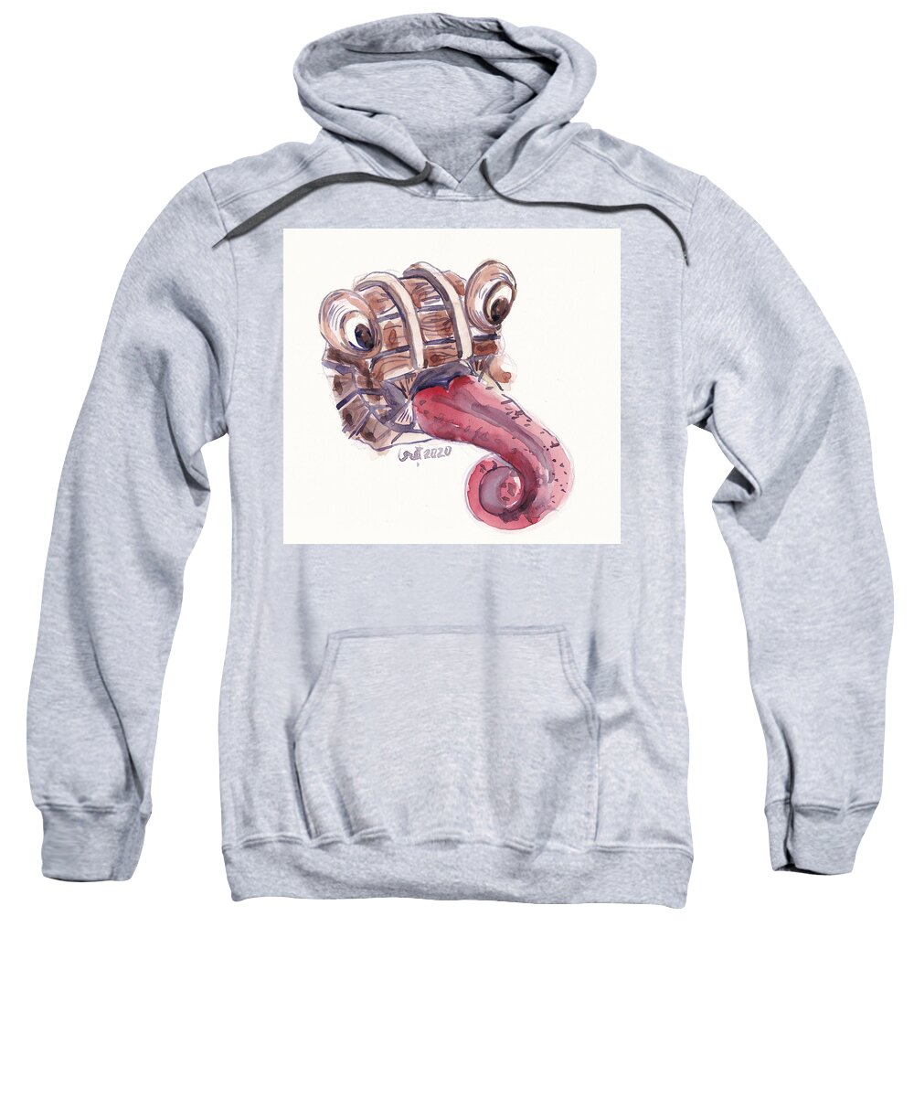 Miniature Sweatshirt featuring the painting Mimic by George Cret
