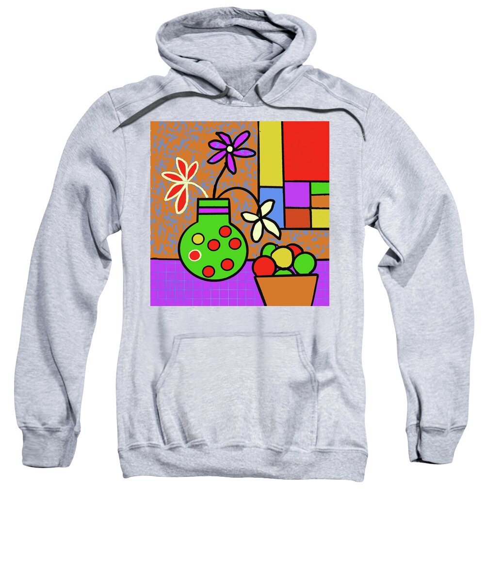 Abstract Sweatshirt featuring the painting Mondrian still life by Jeremy Holton