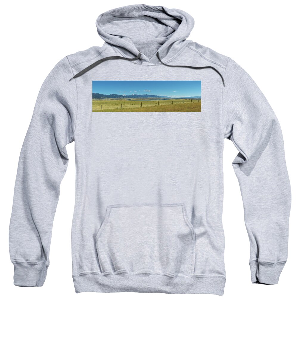 Montana Sweatshirt featuring the photograph Montana Roadside Panorama by Sean Hannon
