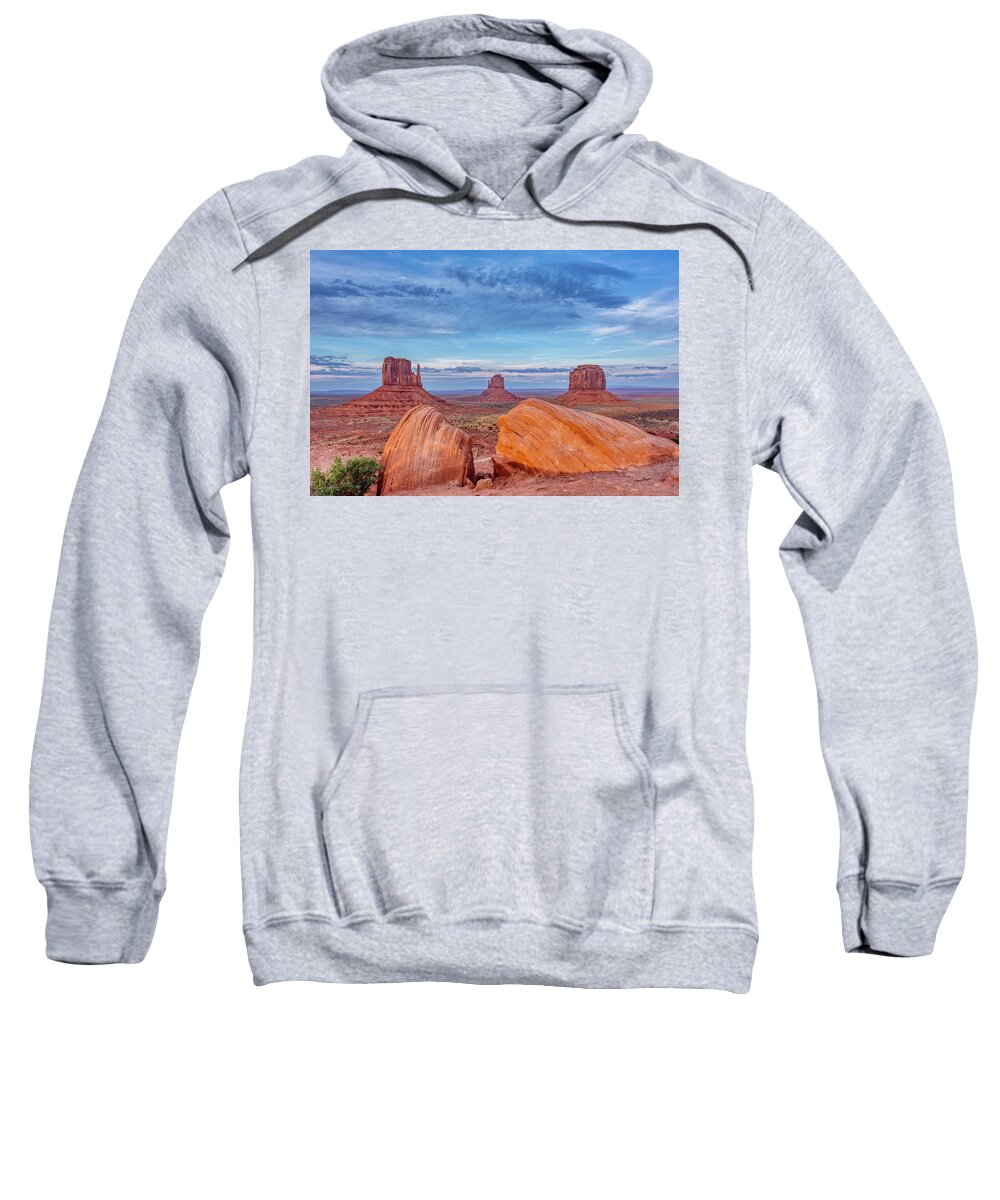 Monument Valley Sweatshirt featuring the photograph Monumental Twilight by Jurgen Lorenzen