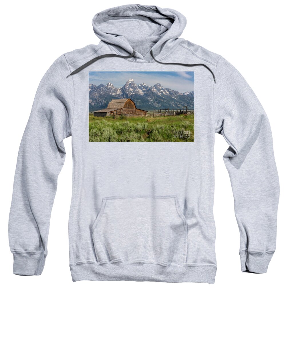 Yellowstone Sweatshirt featuring the photograph Mormon Row by Erin Marie Davis