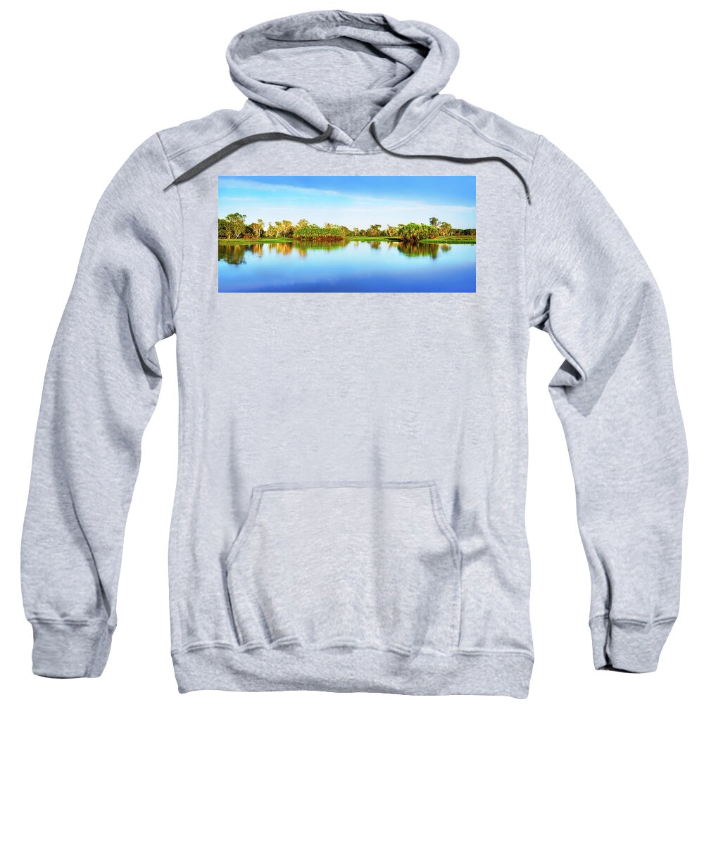 Timeless Sweatshirt featuring the photograph Morning on Yellow Water Billabong, Kakadu NP by Lexa Harpell