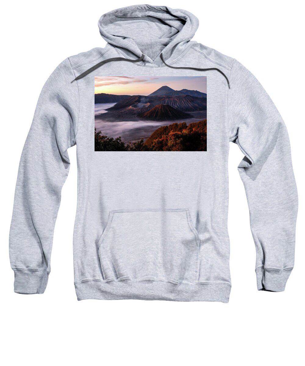 Mount Sweatshirt featuring the photograph Kingdom Of Fire - Mount Bromo, Java. Indonesia by Earth And Spirit
