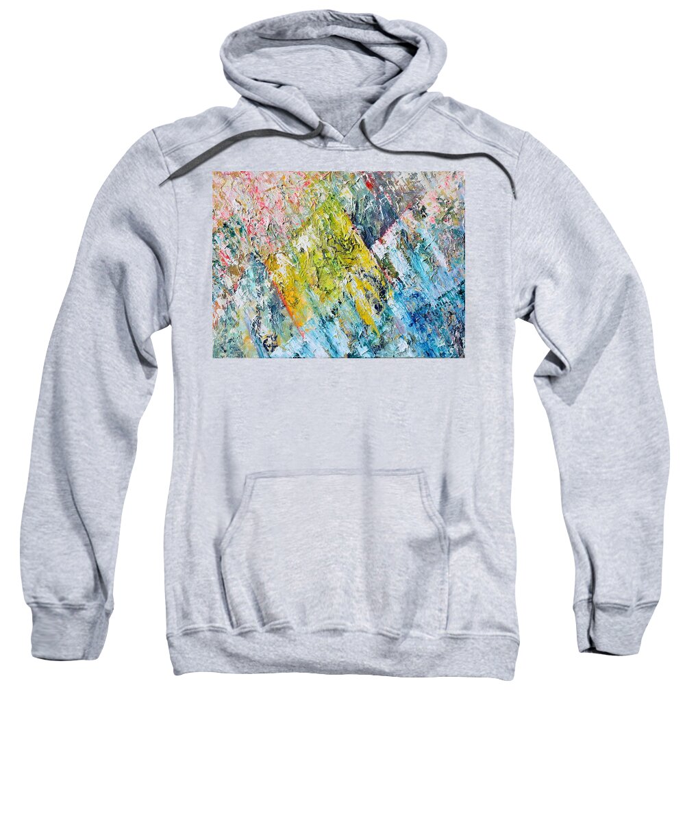 Abstract Sweatshirt featuring the painting Mountain Light by Jackie Ryan