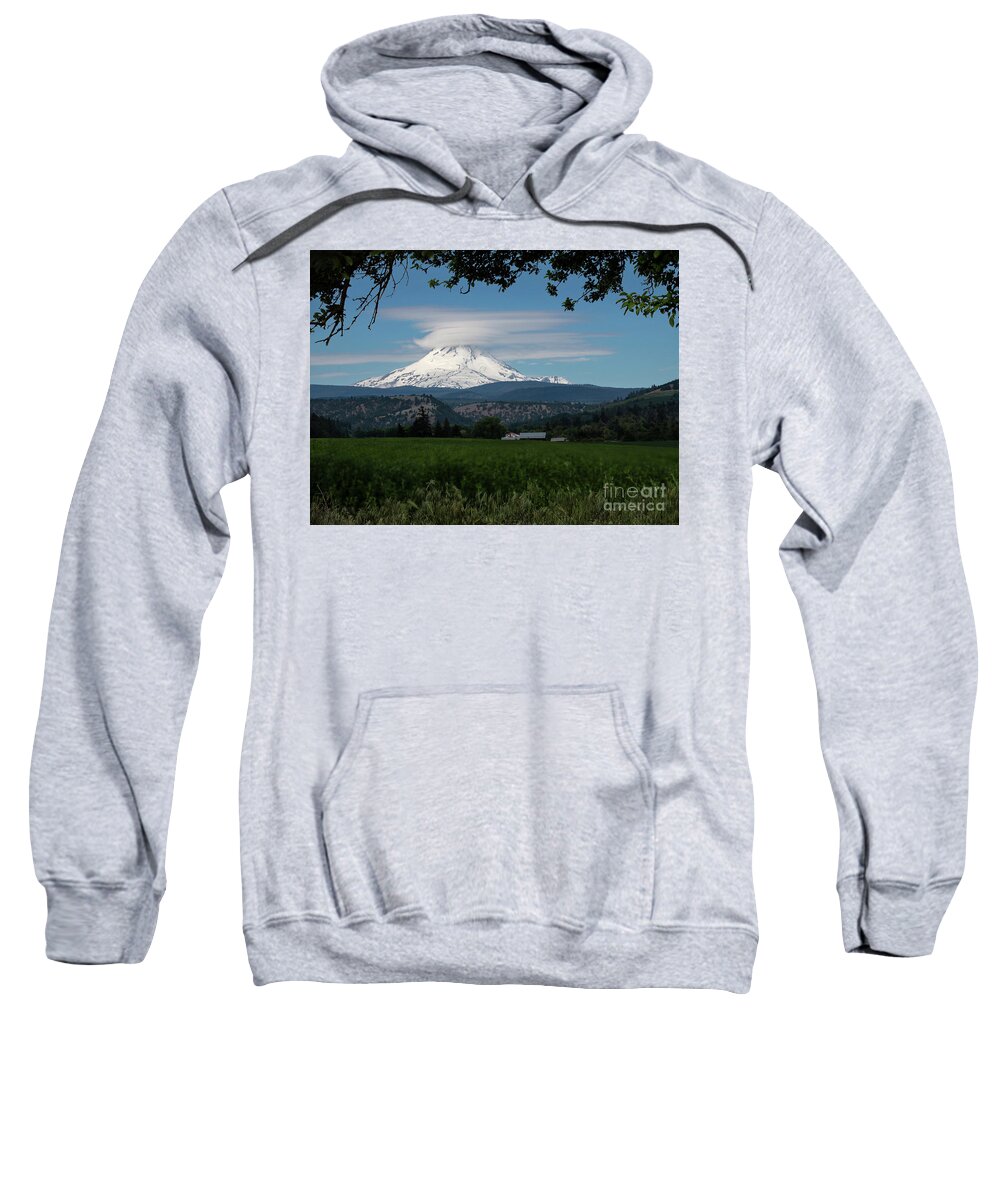 Landscape Sweatshirt featuring the photograph Mt. Hood Glory by Sandra Bronstein