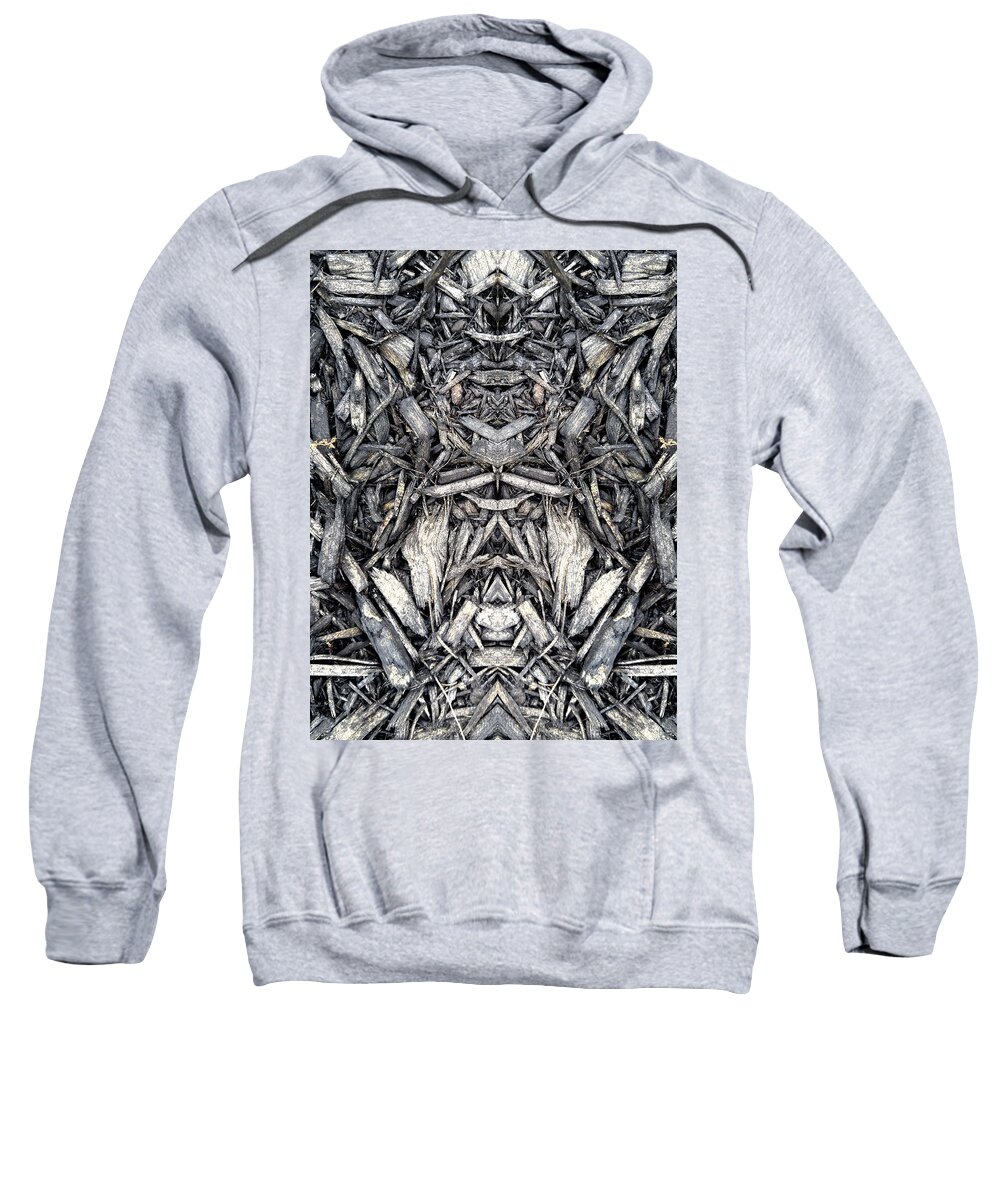 Abstract Sweatshirt featuring the photograph Mulch Man by Stephenie Zagorski